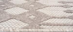 Makro Abra Kusový sisalový koberec PATIO EC76B Geometrický šedý Rozměr: 80x150 cm