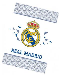Fotbalová fleecová deka FC Real Madrid / RMCF - motiv White - 110 x 140 cm