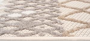 Makro Abra Kusový sisalový koberec PATIO EC79D Geometrický krémový Rozměr: 80x150 cm