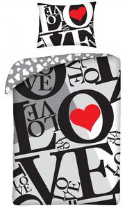 Bavlněné ložní povlečení ❤ LOVE ❤ pro zamilované - 100% bavlna - 70 x 90 cm + 140 x 200 cm