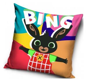Dětský pestrobarevný polštář Zajíček Bing - 40 x 40 cm