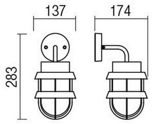 Redo 9498 - Venkovní nástěnná lampa CLAUT 1xE27/42W/230V IP44 antracit