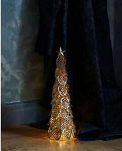 LED světelný stromeček, zlatý, 43cm