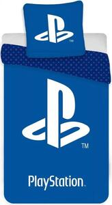 Bavlněné ložní povlečení PlayStation - motiv Logo - 100% bavlna - 70 x 90 cm + 140 x 200 cm