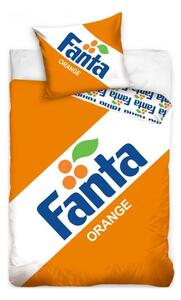Bavlněné ložní povlečení Fanta Orange Classic Logo - 100% bavlna renforce - 70 x 90 cm + 140 x 200 cm