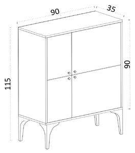 Konzolový stolek Sineli (bílá + zlatá). 1093542