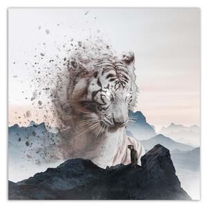 Obraz na plátně Rozpad bílého tygra - Zehem Chong Rozměry: 30 x 30 cm