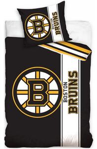 Hokejové ložní povlečení NHL Boston Bruins - série Belt - 100% bavlna Renforcé - 70 x 90 cm + 140 x 200 cm