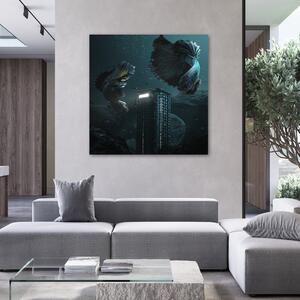 Obraz na plátně Mrakodrap v oceánu - Zehem Chong Rozměry: 30 x 30 cm