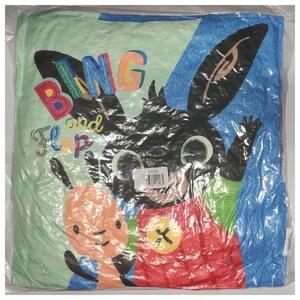 Dětský oboustranný polštář Zajíček Bing & Flop / Zajíček Bing v póze Usaina Bolta - 40 x 40 cm
