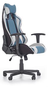 Kancelářská židle Kajman, modrá / bílá