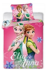 Povlečení do dětské postýlky Ledové království - Frozen - Elsa and Anna - 100% bavlna - 40 x 60 cm + 100 x 135 cm