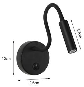 Brilagi - LED Flexibilní nástěnná lampa MAYA LED/3W/230V 4000K černá