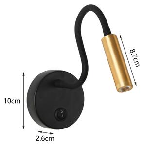 Brilagi - LED Flexibilní nástěnná lampa MAYA LED/3W/230V 4000K černá/zlatá