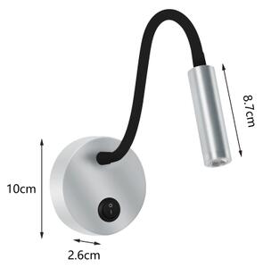 Brilagi - LED Flexibilní nástěnná lampa MAYA LED/3W/230V 4000K stříbrná