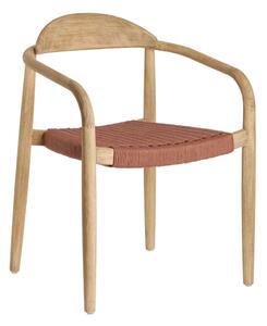Zahradní židle z eukalyptového dřeva s područkami Kave Home Glynis