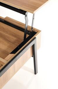 Konferenční stolek Podium, přírodní dřevo / černá