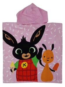 Dětské / dívčí pončo - osuška s kapucí Zajíček Bing - 55 x 110 cm