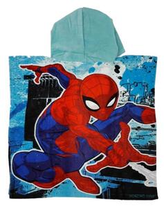 Dětské plážové pončo - osuška s kapucí Spiderman - MARVEL - 100% bavlna - 55 x 110 cm