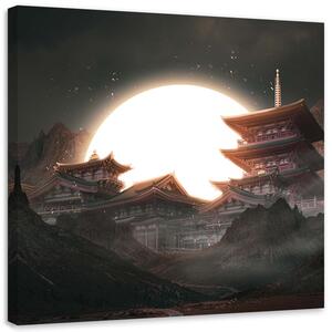 Obraz na plátně Měsíc nad Čínou - Zehem Chong Rozměry: 30 x 30 cm
