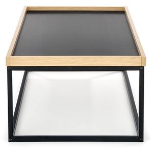 Konferenční stolek Vespa, černá / přírodní dřevo