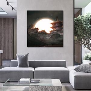 Obraz na plátně Měsíc nad Čínou - Zehem Chong Rozměry: 30 x 30 cm