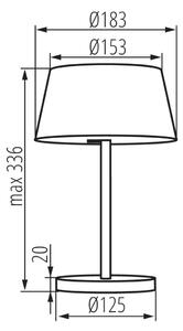 Kanlux DAIBO LED T-B černá RETRO stolní lampička klasická 33220