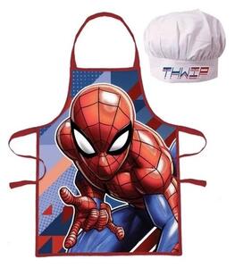 Dětská / chlapecká zástěra s kuchařskou čepicí Spiderman - motiv Thwip - pro děti 3 - 8 let