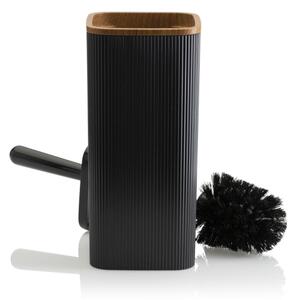 Koupelnový set ZOYA 5 ks černá/hnědá