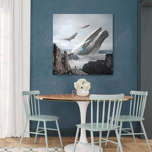 Obraz na plátně Létající velryby - Zehem Chong Rozměry: 30 x 30 cm