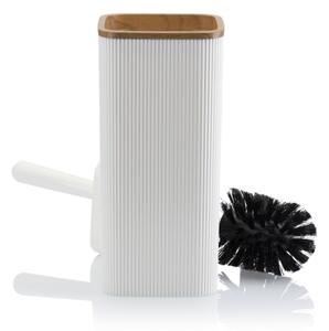 Koupelnový set ZOYA 5 ks bílá/hnědá