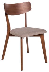 Ořechová jídelní židle Somcasa Keira s hnědým sedákem