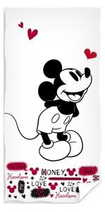 Plážová osuška Zamilovaný Mickey Mouse - Disney - 100% bavlna s gramáží 300 g/m² - 70 x 140 cm