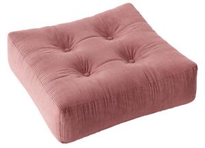Růžový manšestrový sedací polštář Karup Design More 70 x 70 cm