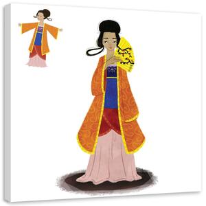 Obraz na plátně Žlutá gejša - Daniela Herrera Rozměry: 30 x 30 cm