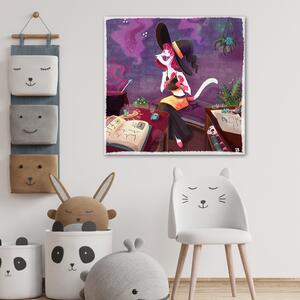 Obraz na plátně Kočičí čarodějnice - Daniela Herrera Rozměry: 30 x 30 cm