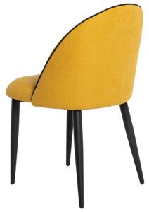 Žlutá čalouněná jídelní židle Somcasa Sloane