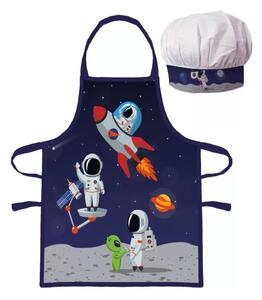 Dětská zástěra s kuchařskou čepicí Kosmonauti