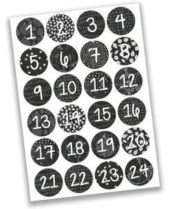 Papierdrachen Adventní samolepky Black & White PPD113