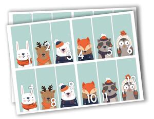 Papierdrachen Adventní samolepky Forest Animals PPD108