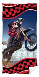 Plážová osuška Motocross - 100% bavlna, froté s gramáží 300 gr./m² - 70 x 140 cm