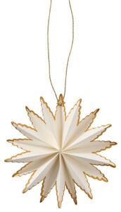 Ib Laursen Papírová ozdoba Golden Snowflake - White IBL413