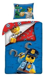 Bavlněné ložní povlečení LEGO City - motiv Policajt vs. vězeň - 100% bavlna - 70 x 90 cm + 140 x 200 cm