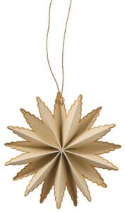 Ib Laursen Papírová ozdoba Golden Snowflake - Beige IBL412