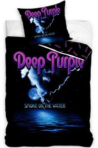 Bavlněné ložní povlečení Deep Purple - motiv Smoke on the Water - 100% bavlna Renforcé - 70 x 90 cm + 140 x 200 cm