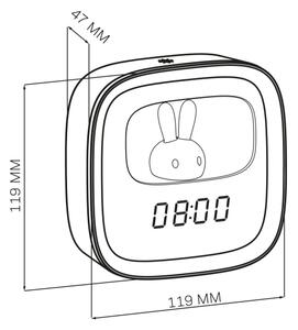 LED Stmívatelná noční lampička s budíkem BUNNY LED/1,2W/5V 3000K