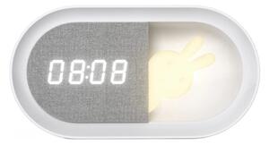 LED Stmívatelná noční lampička s budíkem BUNNY LED/1,2W/5V 3000K
