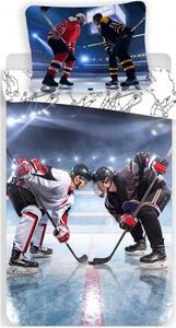Souprava ložního povlečení Lední hokej - 100% bavlna - 70 x 90 cm + 140 x 200 cm