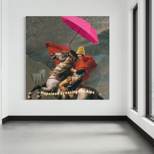 Obraz na plátně Napoleon na koni s deštníkem - Bekir Ceylan Rozměry: 30 x 30 cm