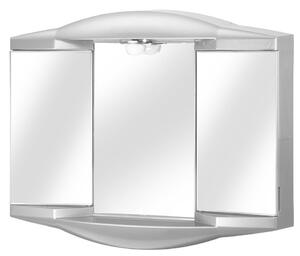Jokey CHICO GL AL Zrcadlová skříňka - hliníková barva - š. 62 cm, v. 52 cm, hl. 18 cm 288212020-0140